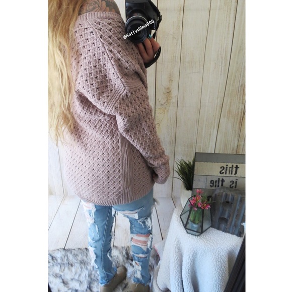 NWT Taupe mauve slouchy knit sweater π - Picture 6 of 8